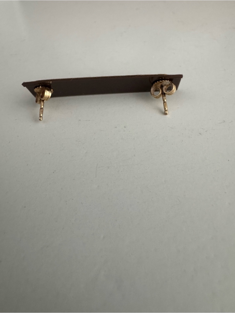 Yellow Gold Tiny Bear Stud Earrings - Picture 5 of 5